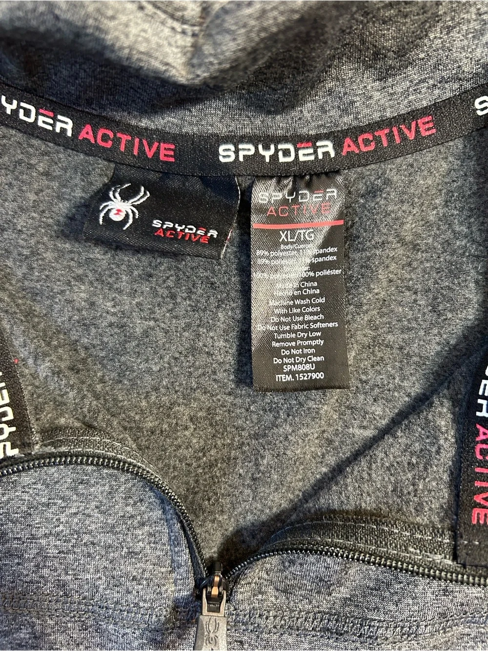 Spyder Active Men's Performance Long Sleeve ¼ Zip Pullover Sweater Size XLarge